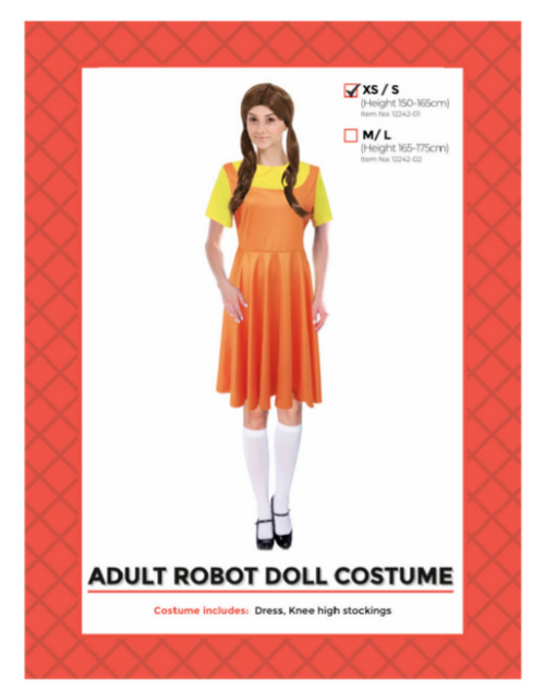 Adult Robot Girl Costume XS/S
